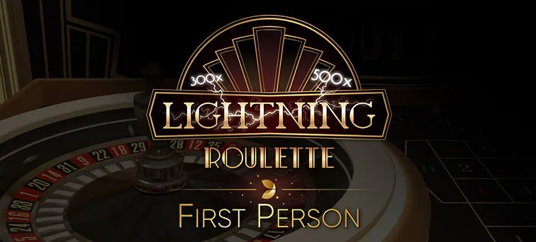 First Person Lightning Roulette online game logo by Evolution on energycasinohu.eu